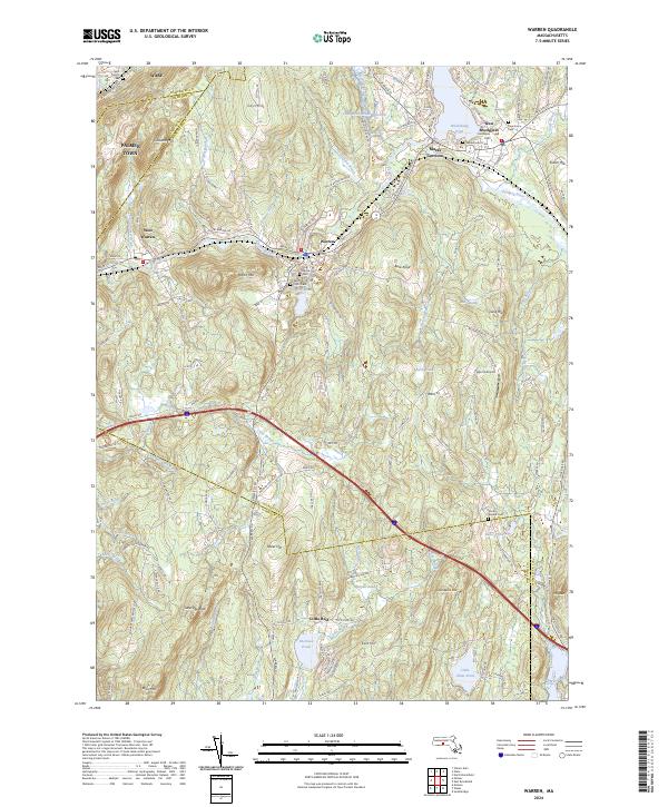 US Topo 7.5-minute map for Warren MA Online