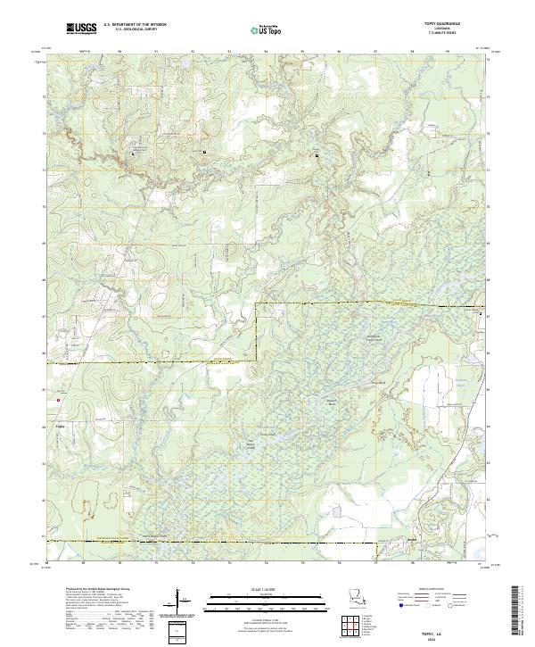 US Topo 7.5-minute map for Topsy LA Online Hot Sale