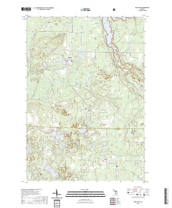 US Topo 7.5-minute map for Wellston MI Hot on Sale