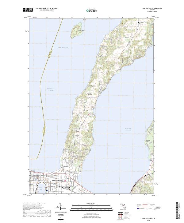 US Topo 7.5-minute map for Traverse City SE MI Online now