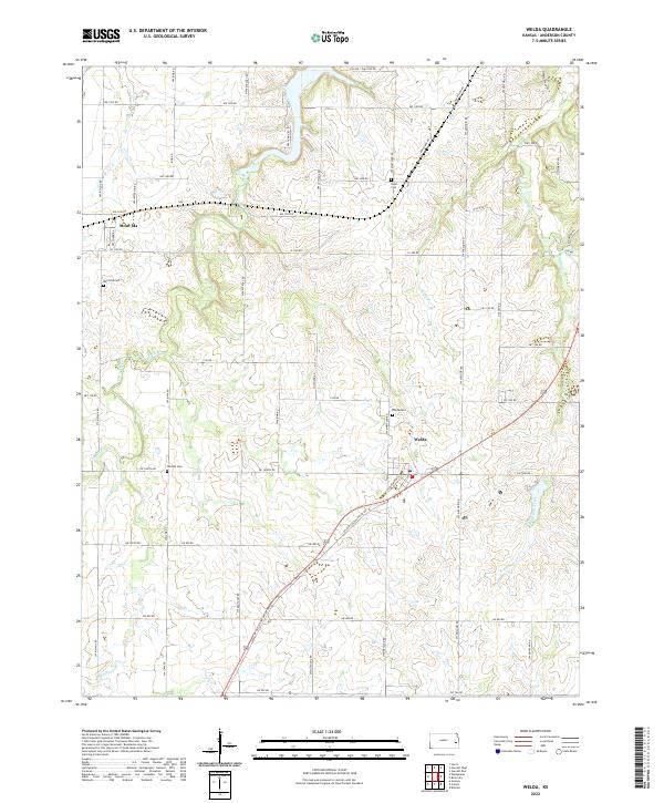 US Topo 7.5-minute map for Welda KS Online now