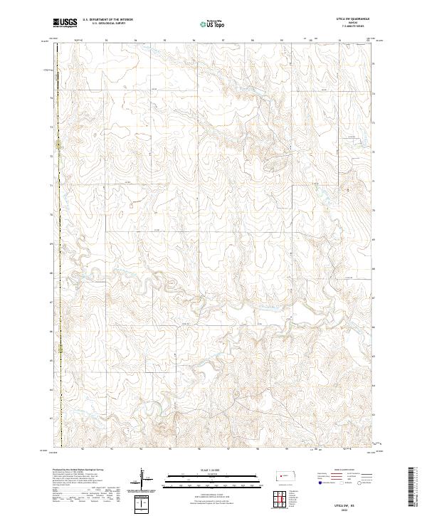 US Topo 7.5-minute map for Utica SW KS Online Hot Sale