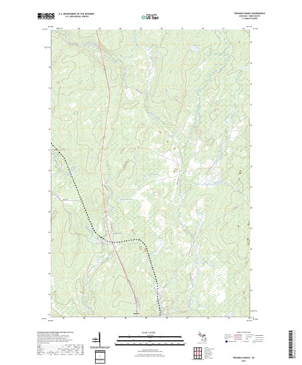 US Topo 7.5-minute map for Triangle Ranch MI Fashion