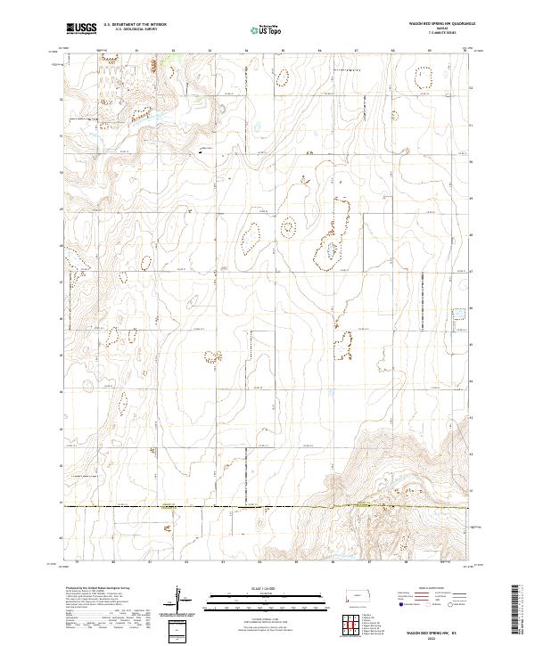 US Topo 7.5-minute map for Wagon Bed Spring NW KS Online Sale