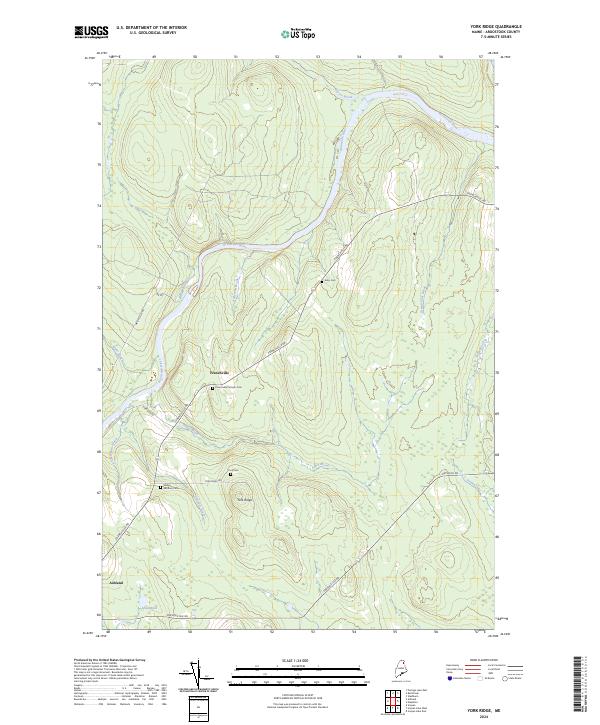 US Topo 7.5-minute map for York Ridge ME Online