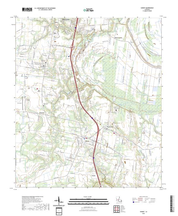 US Topo 7.5-minute map for Sunset LA Sale