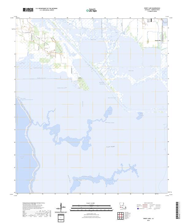 US Topo 7.5-minute map for Sweet Lake LA Supply