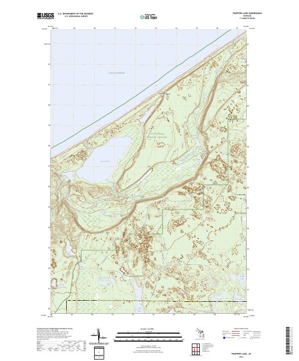 US Topo 7.5-minute map for Trappers Lake MI For Sale