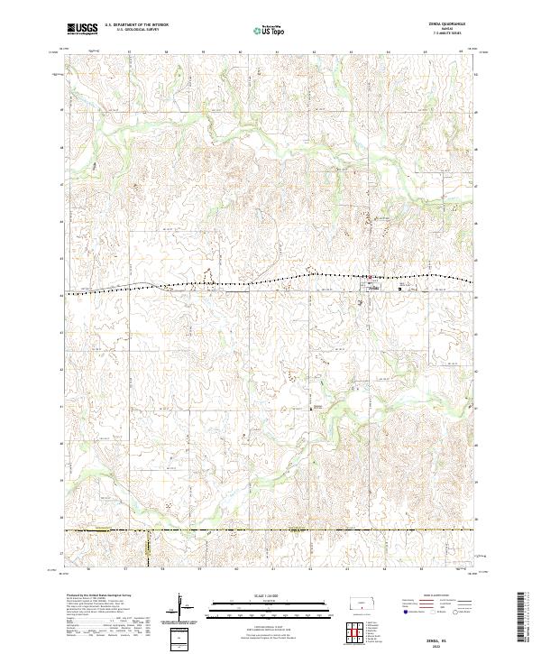 US Topo 7.5-minute map for Zenda KS Online now