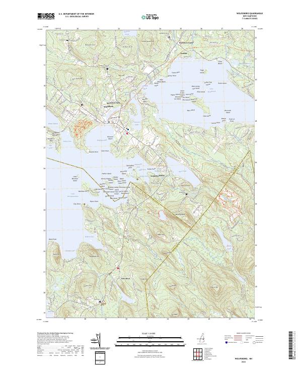 US Topo 7.5-minute map for Wolfeboro NH Online