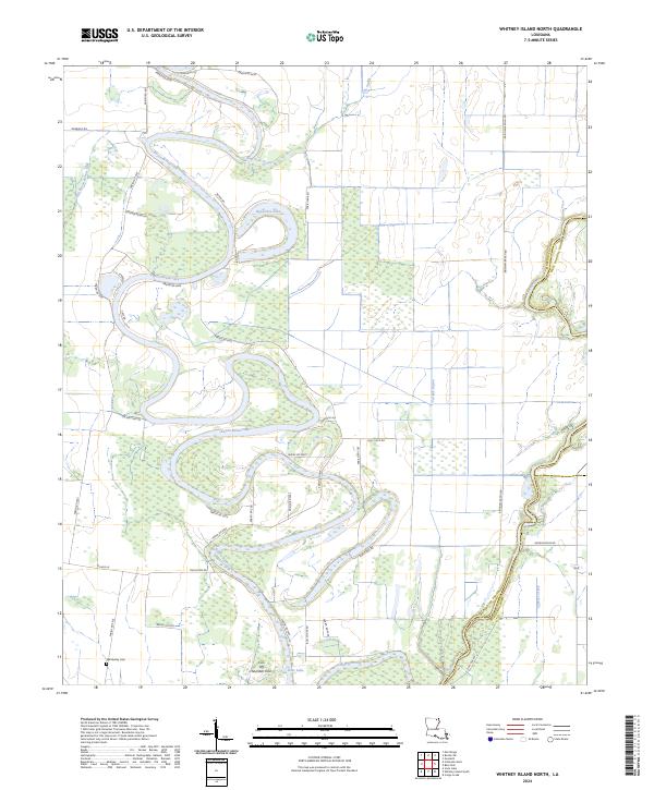 US Topo 7.5-minute map for Whitney Island North LA Online Sale