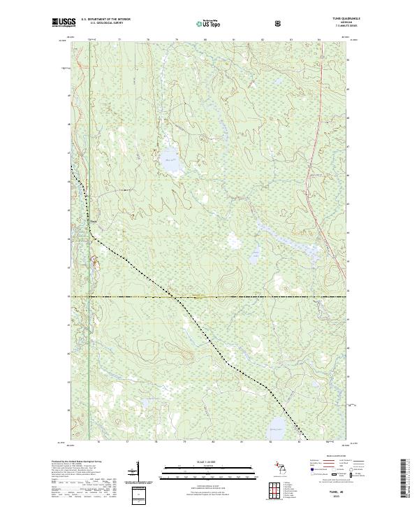 US Topo 7.5-minute map for Tunis MI Sale