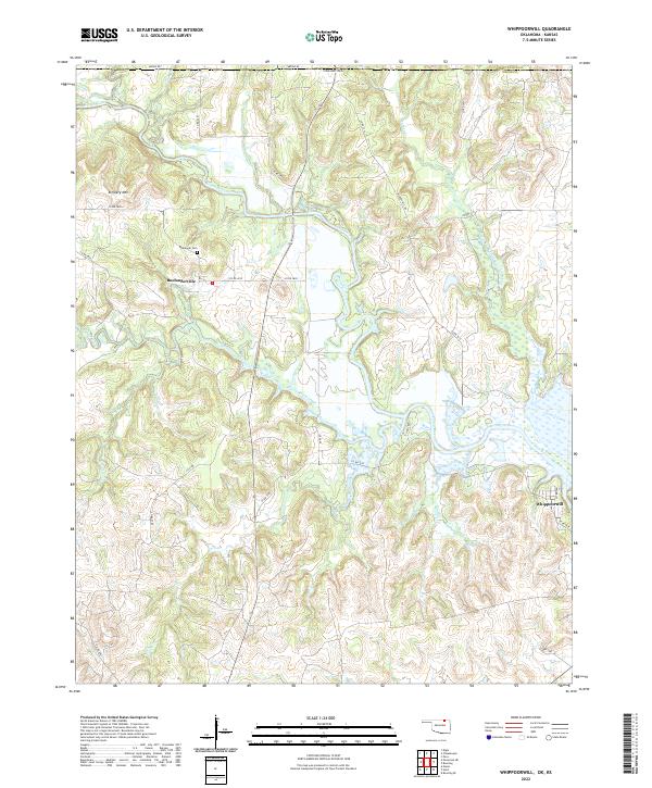 US Topo 7.5-minute map for Whippoorwill OKKS For Cheap