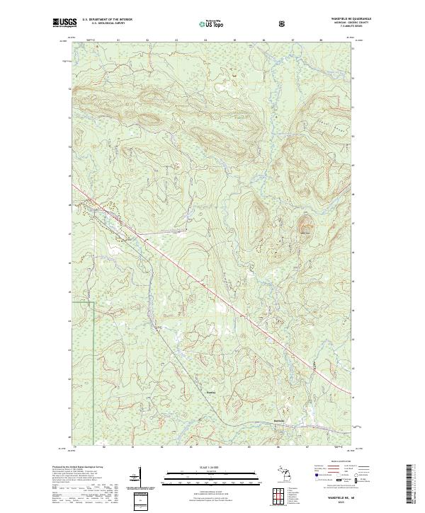 US Topo 7.5-minute map for Wakefield NE MI Online now