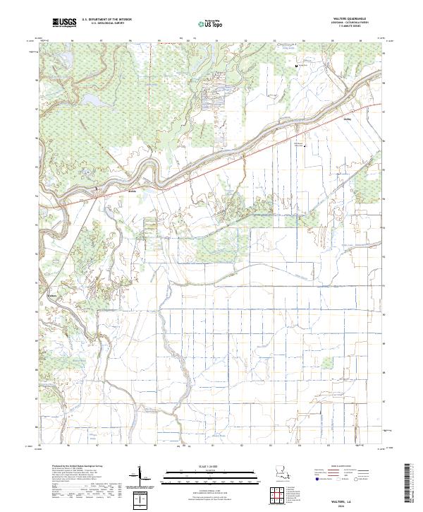 US Topo 7.5-minute map for Walters LA Fashion