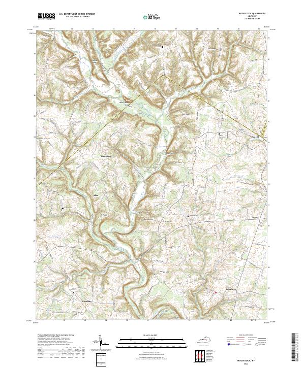 US Topo 7.5-minute map for Woodstock KY Supply