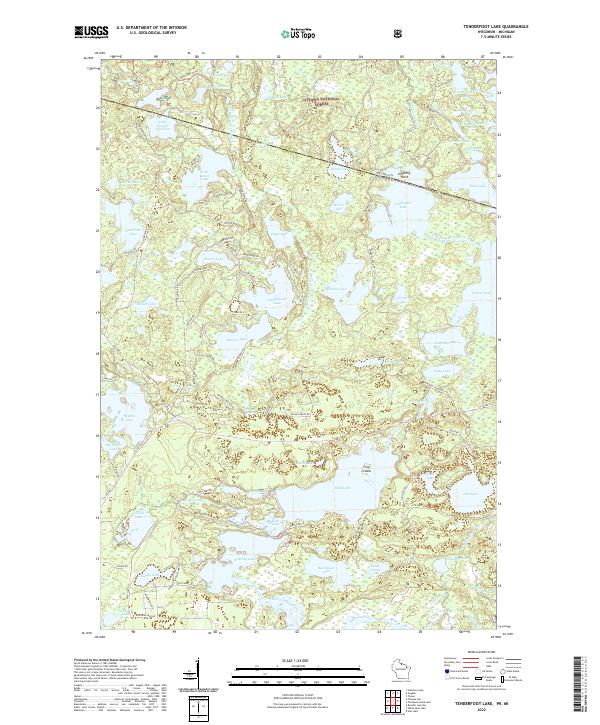 US Topo 7.5-minute map for Tenderfoot Lake WIMI Online now