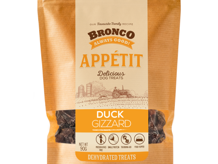 $4 OFF: Bronco Appetit Duck Gizzard Dehydrated Dog Treats 90g Hot on Sale