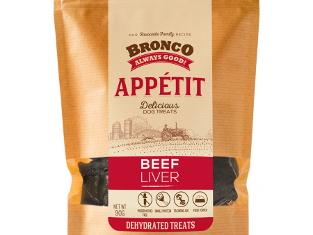 $4 OFF: Bronco Appetit Beef Liver Dehydrated Dog Treats 90g Sale