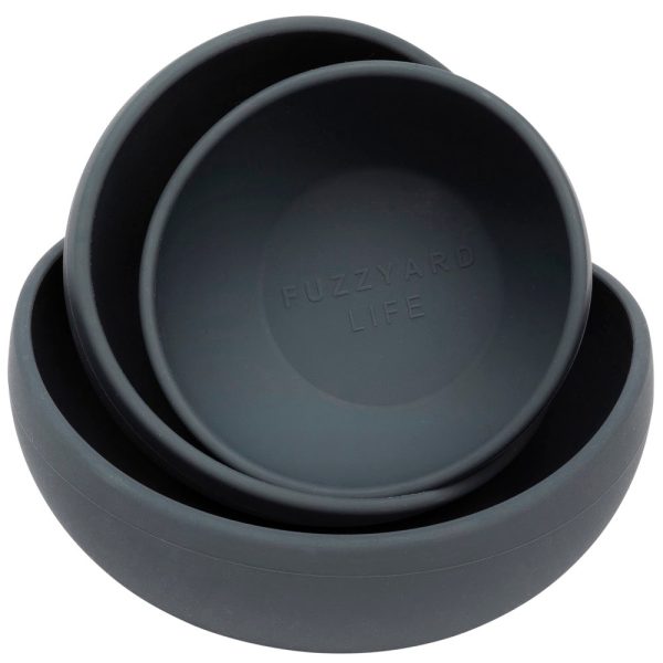 15% OFF: FuzzYard Life Silicone Dog Bowl (Slate Grey) Online Hot Sale