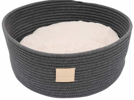 15% OFF: FuzzYard Life Rope Basket Pet Bed (Slate Grey) For Discount