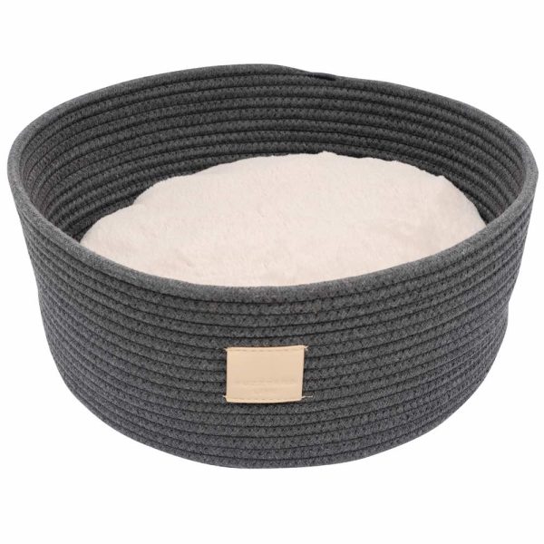 15% OFF: FuzzYard Life Rope Basket Pet Bed (Slate Grey) For Discount