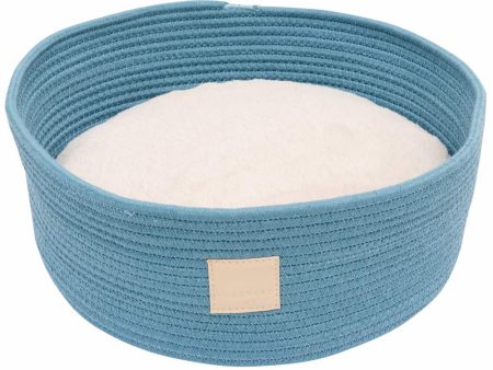 15% OFF: FuzzYard Life Rope Basket Pet Bed (French Blue) For Cheap