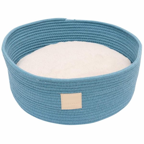 15% OFF: FuzzYard Life Rope Basket Pet Bed (French Blue) For Cheap